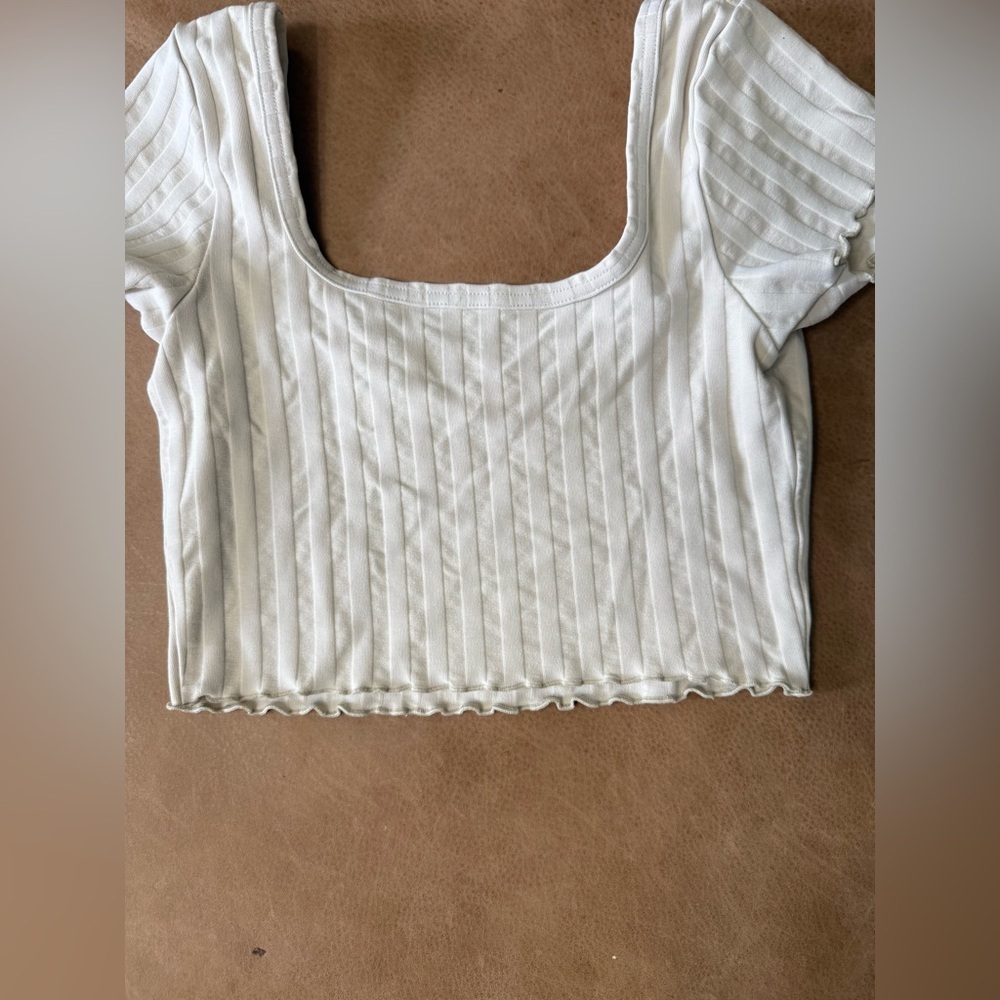 Offline By Aerie Groove Crop Top Cream Women’s Size XS - Picture 7 of 7